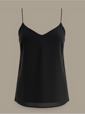 LOFT Black flowy tank with thin straps